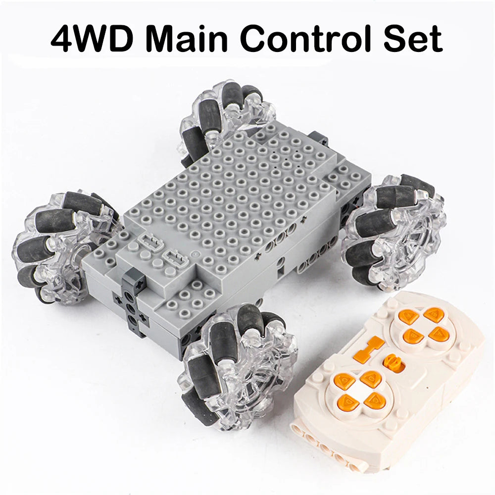 Bloques de construcción electrónicos técnicos, accesorios de reacondicionamiento MOC, micromotor, piezas de funciones de potencia RC, bloques de coche DIY creativos, juguetes para niños
