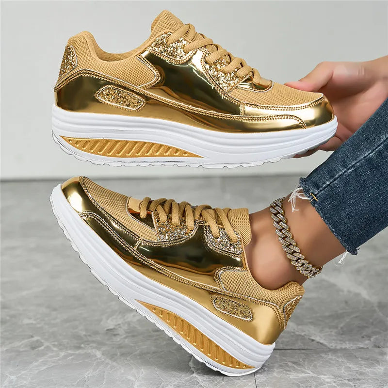 Zapatillas Deportivas de Malla para Mujer con Cordones