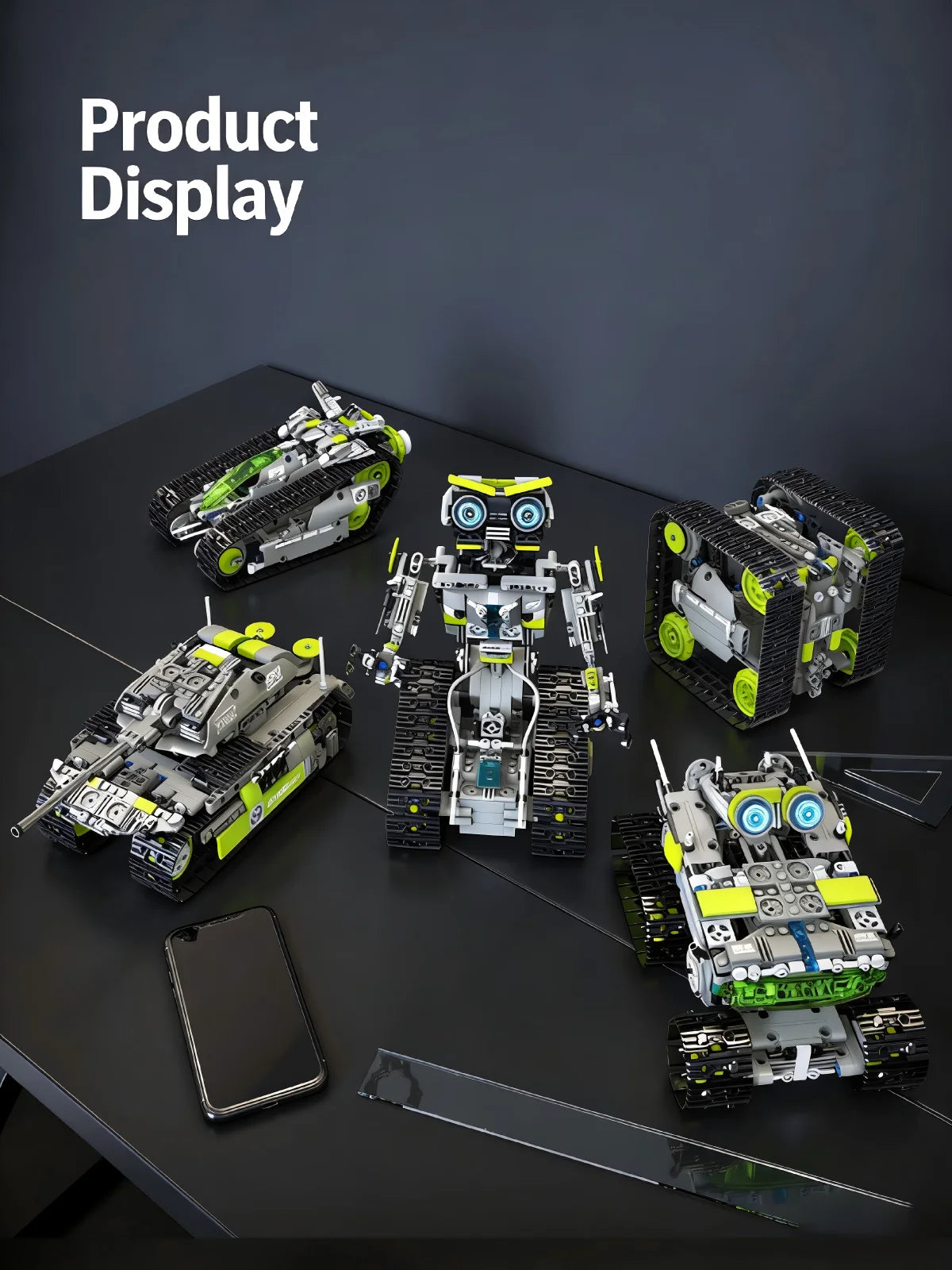 Bloques de construcción de robots con control remoto programable, juego de juguetes de ensamblaje electrónico de 757 piezas, decoración del hogar, regalos de cumpleaños y días festivos