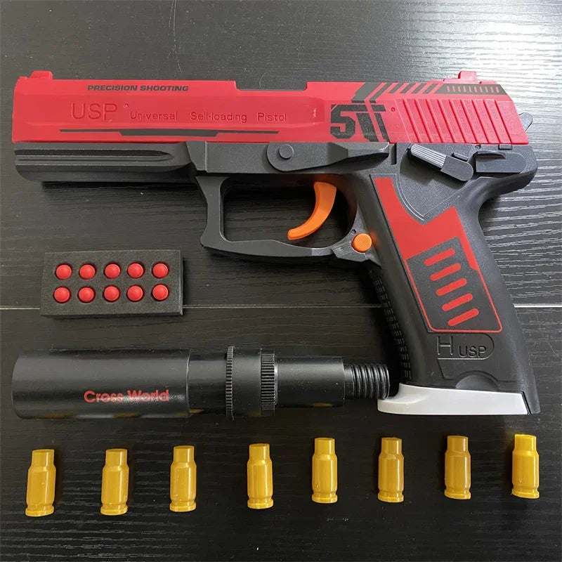 Nueva pistola de juguete de bala suave, pistola de dardos de espuma de eyección, pistola de Airsoft con águila del desierto y silenciador para chico y adulto