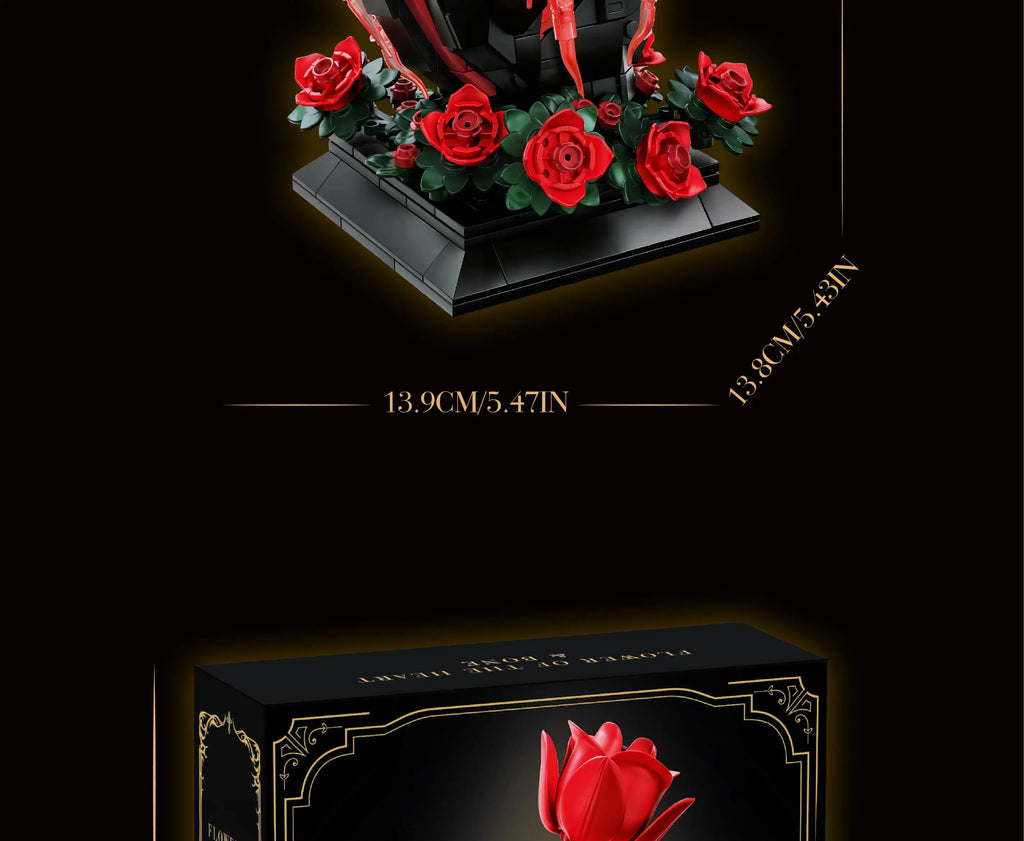 Set de Bloques de Construcción de Violín con Corona de Rosas y Cruz de la Serie Noche Gótica, Modelo MOC, Juguete de Ensamblaje, Adorno de Escritorio, Regalo de Cumpleaños