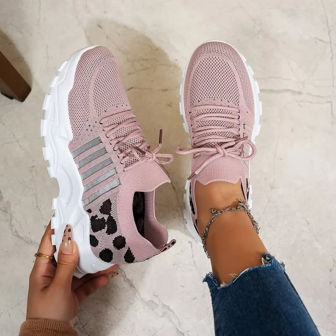 Zapatos de mujer, zapatillas con estampado de leopardo, zapatillas informales ligeras y transpirables para mujer, zapatos de venta con envío gratis