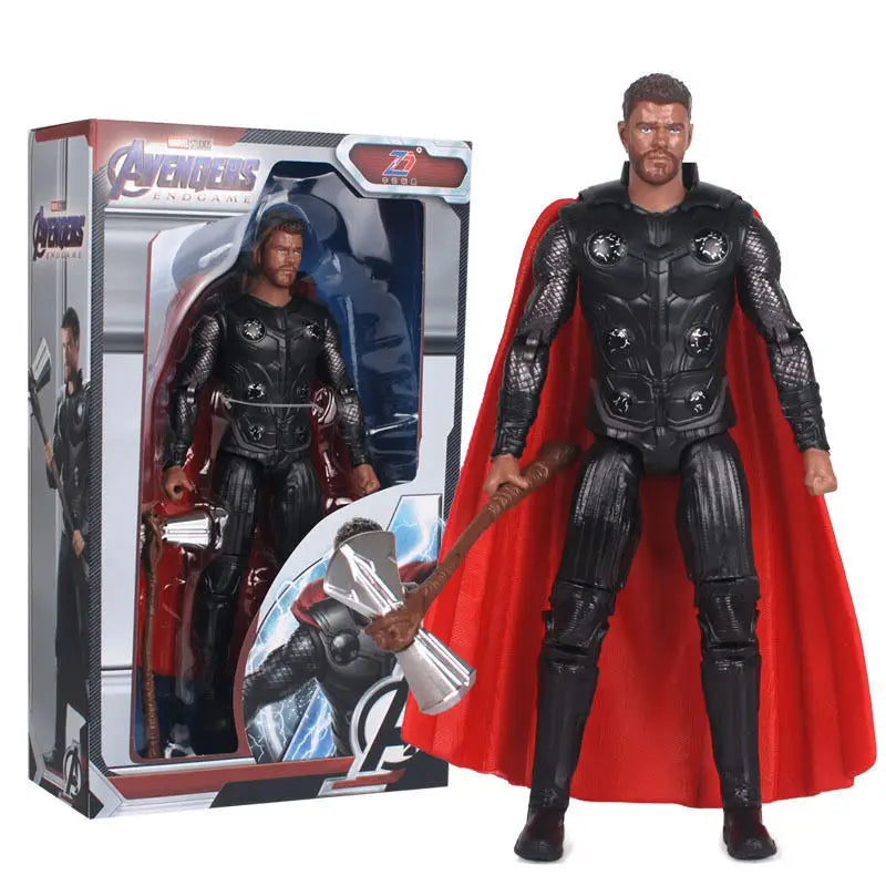 Juguete para niños de 18cm, leyenda de Marvel, vengadores, Iron Man, Spider Man, Capitán América, regalo de cumpleaños para niños, juguete, modelo de estatuilla móvil