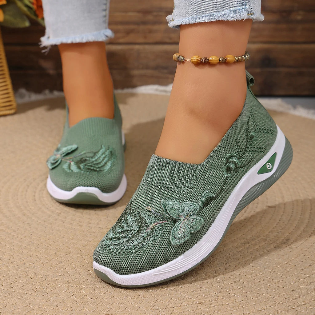 Zapatillas Deportivas de Punto Ligeras y Duraderas para Mujer, Microfibra Transpirable, Primavera Verano, para Uso Diario, Caminar al Aire Libre, Casual