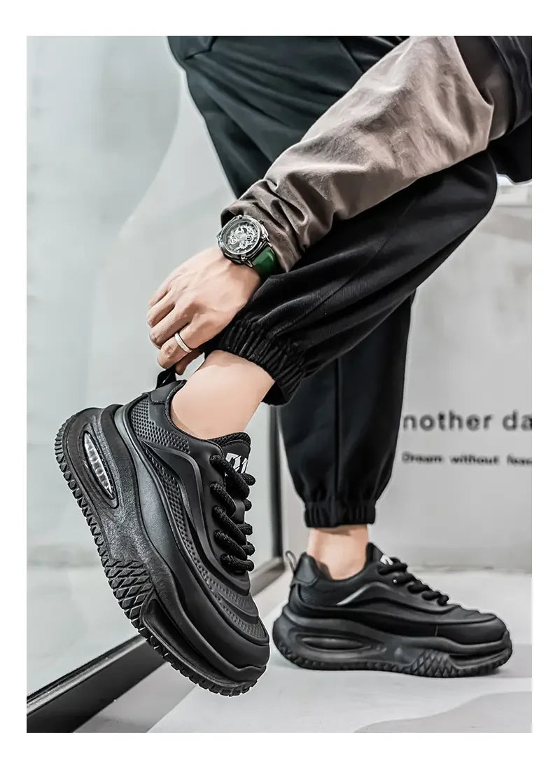Zapatos Deportivos Casuales para Hombre, Zapatos de Skate con Suela Gruesa a la Moda, Zapatos Modernos y Cómodos para Hombre, Adecuados para Exteriores