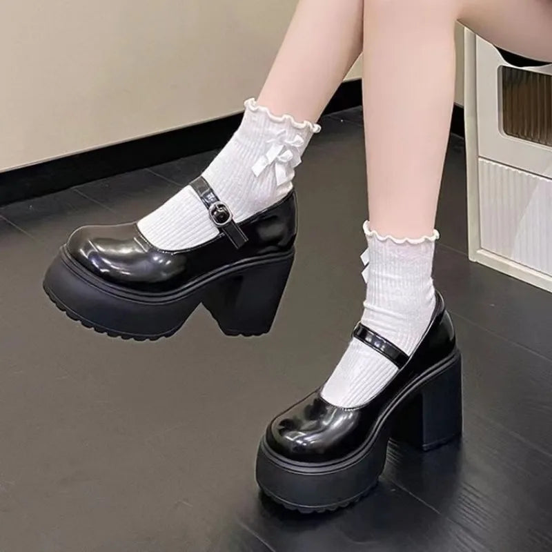 Zapatos Mary Jane de Tacón Alto para Mujer con Correa