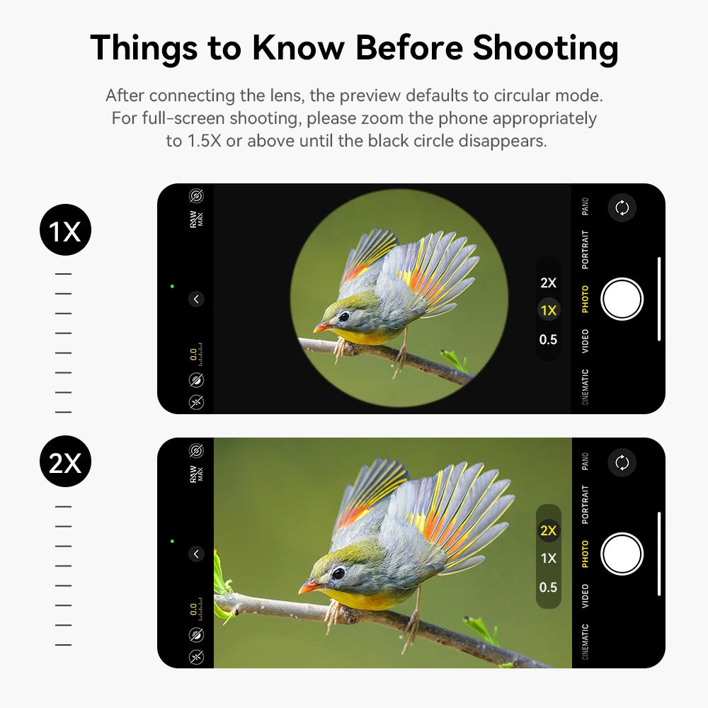 Lente Teleobjetivo APEXEL HD 6X para iPhone, Samsung y Smartphones