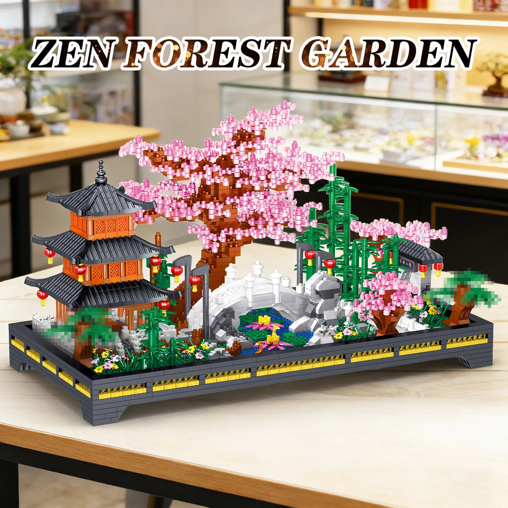 Set de Bloques de Construcción Jardín Zen 2805 Piezas DIY