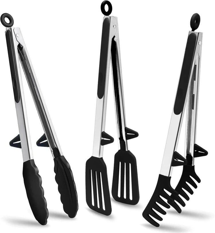 Pinzas de Silicona Antiadherentes para Cocina