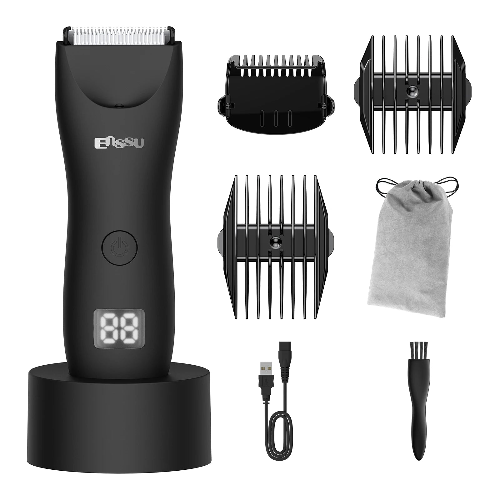 Afeitadora Corporal Eléctrica con Pantalla LED para Mujer y Hombre, IPX7