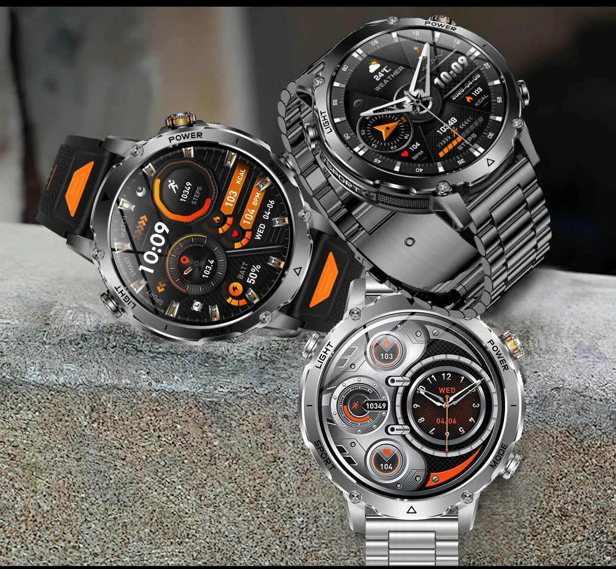 Reloj Inteligente Deportivo Militar 1400mAh