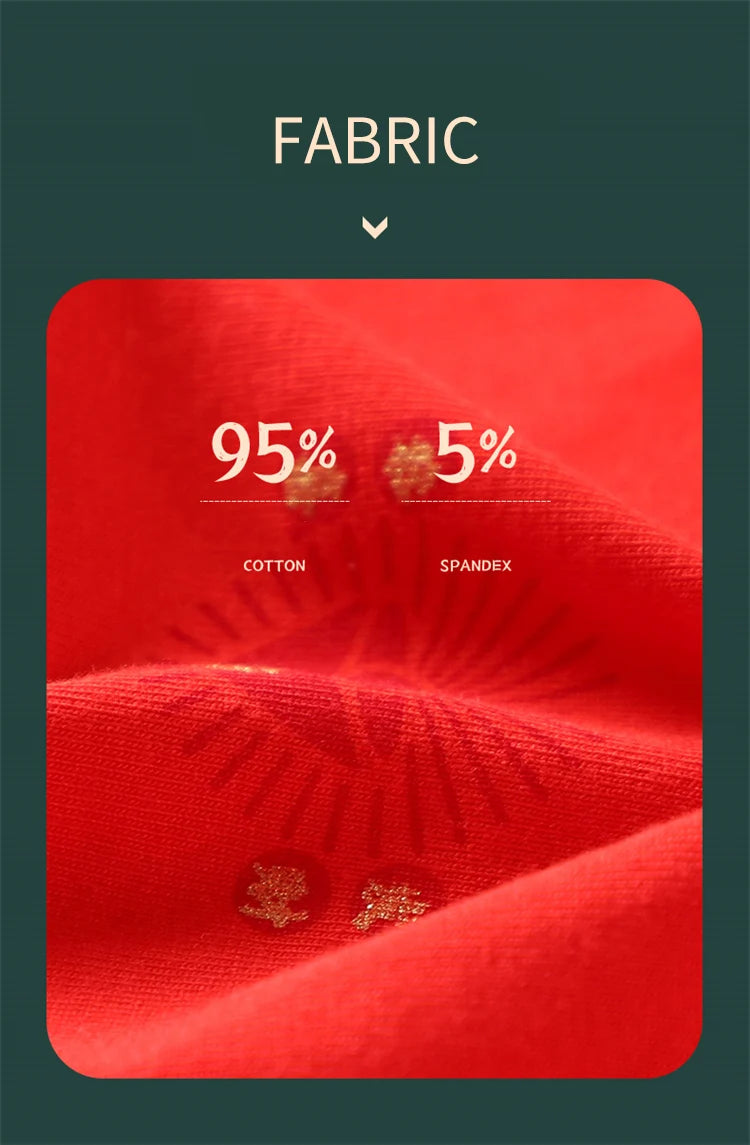 MiiOW-bóxer de algodón suave y transpirable para hombre, ropa interior masculina de 3 piezas, con estampado de la suerte