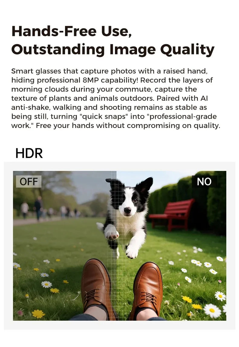 Lentes Inteligentes M02 con IA, Reproductor de Música con Llamadas Bluetooth, Cámara de 8MP, Traducción en Más de 100 Idiomas, Lentes de Sol con Caja de Carga