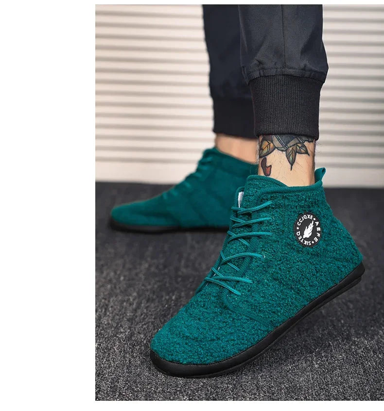 YRZL zapatos de algodón para hombre, zapatillas ligeras de invierno de alta calidad, mocasines de algodón para interiores de felpa, zapatos cálidos de invierno para hombre