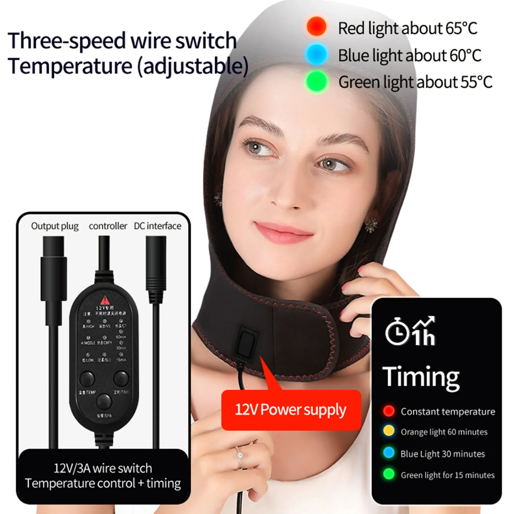 Masajeador Eléctrico de Cabeza con Calor y Vibración