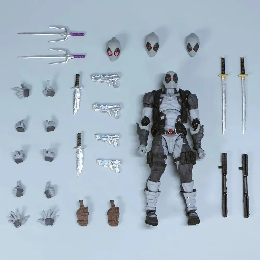 INCREDIBLE YAMAGUCHI Deadpool & Wolverine 2,0 figura de acción gris mutantes articulación móvil KAIYODO Wade modelo película juguetes para niños regalo