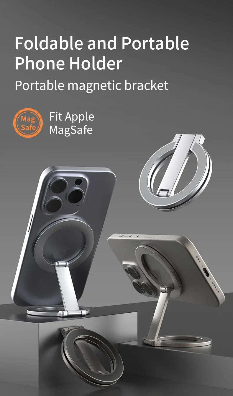 Soporte Magnético Universal Plegable de Doble Cara para Teléfono, Compatible con Magsafe, para Gimnasio, Caminadora, Coche, Soporte Plegable para Smartphone
