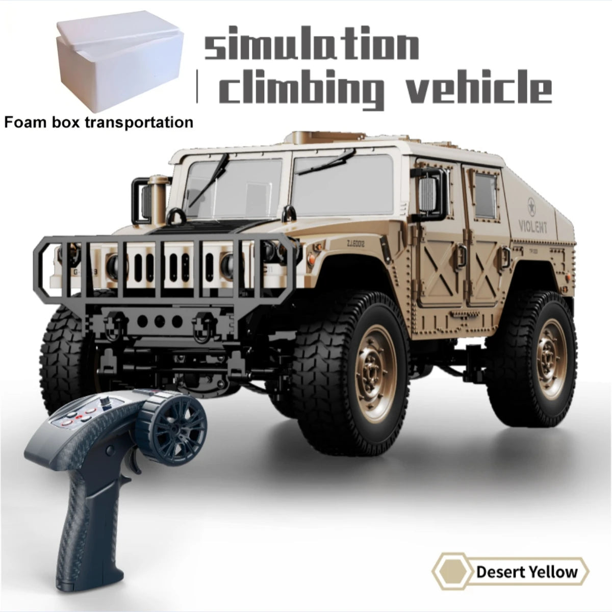 Coche RC Militar C8835, 2.4G 4WD 1:14, Vehículo de Escalada Todoterreno