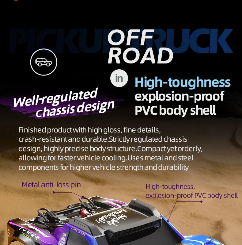 Coche RC Desierto Q130 1/14 4WD Alta Velocidad