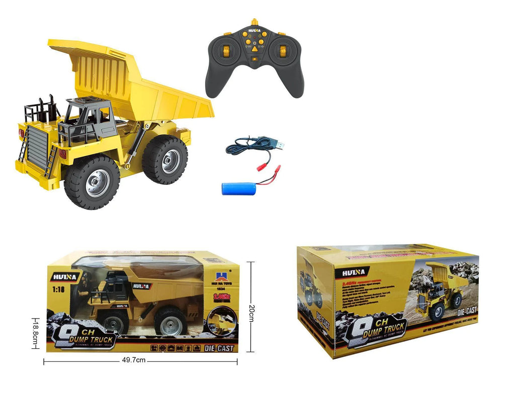 Camión Volquete RC 1:18 Control Remoto 6CH 2.4G Juguete Niños