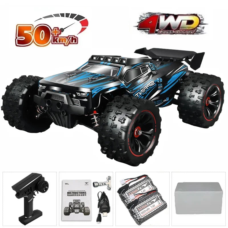 Coche teledirigido 1:16, 85 KM/H o 50 KM/H, 4WD, con Control remoto LED, camión Monster 4x4 de deriva de alta velocidad para niños vs Wltoys 124017   Juguetes
