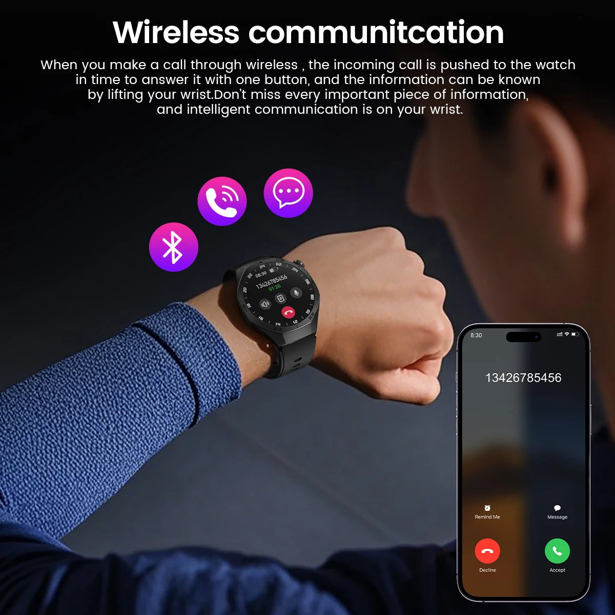 Reloj inteligente 5 Pro GPS NFC Smartwatch hombres 360*360 pantalla AMOLED Monitor de ritmo cardíaco Bluetooth llamada IP67 impermeable hombres Smartwatch