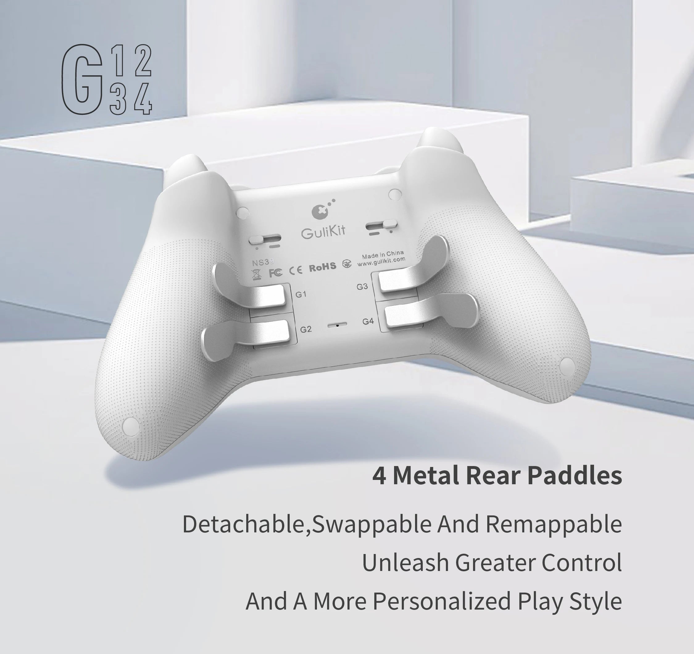 GuliKit-mando KK3 MAX NS39 KingKong 3, Gamepad con efecto Hall, Joysticks y disparadores para Windows, Nintendo Switch, Android e iOS