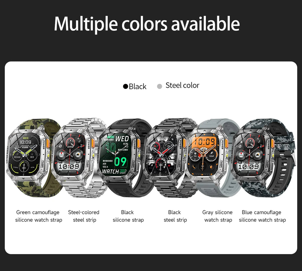 Reloj Inteligente LIGE Militar Batería 1400mAh Bluetooth