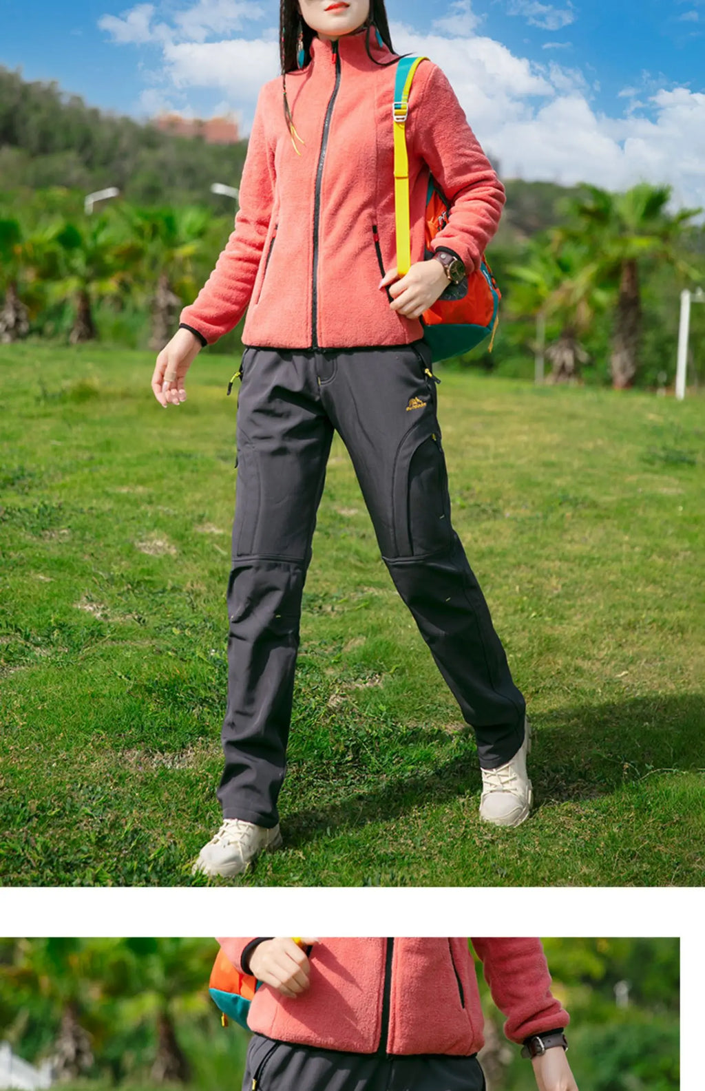 Pantalones informales de invierno con forro polar para mujer con cinturón, resistentes al viento, resistentes al desgaste, repelentes al agua, con múltiples bolsillos, adecuados para el trabajo diario y actividades al aire
