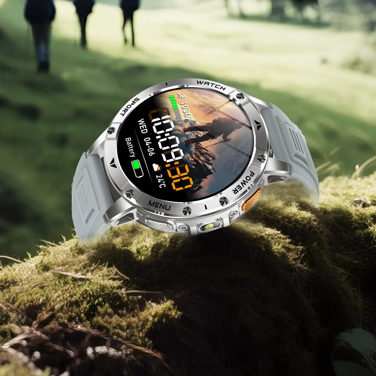 Reloj Inteligente Militar 1400mAh 10ATM Linterna