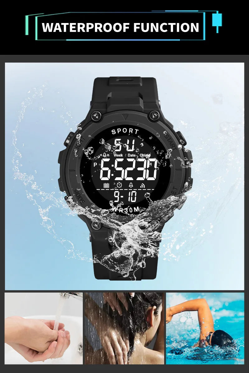 Reloj Deportivo Digital YIKAZE Militar para Hombre