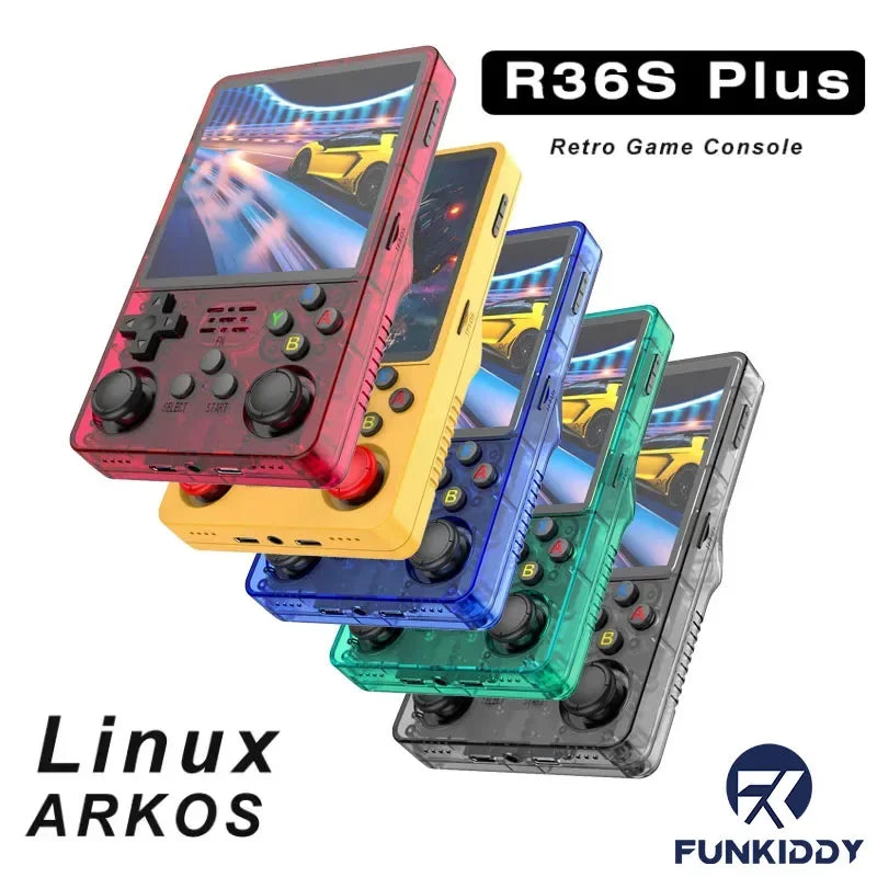 Consola Retro Portátil R36S Plus Pantalla IPS 4" +20.000 Juegos