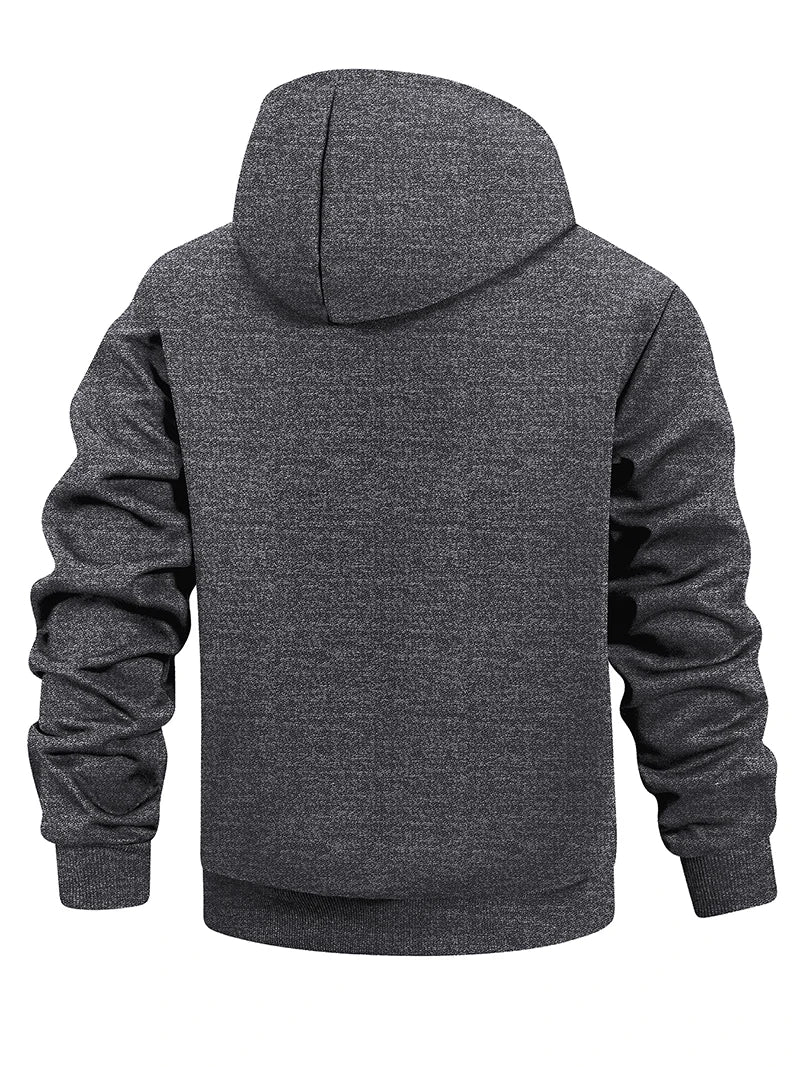 Chaqueta de Invierno con Forro Sherpa y Capucha para Hombre