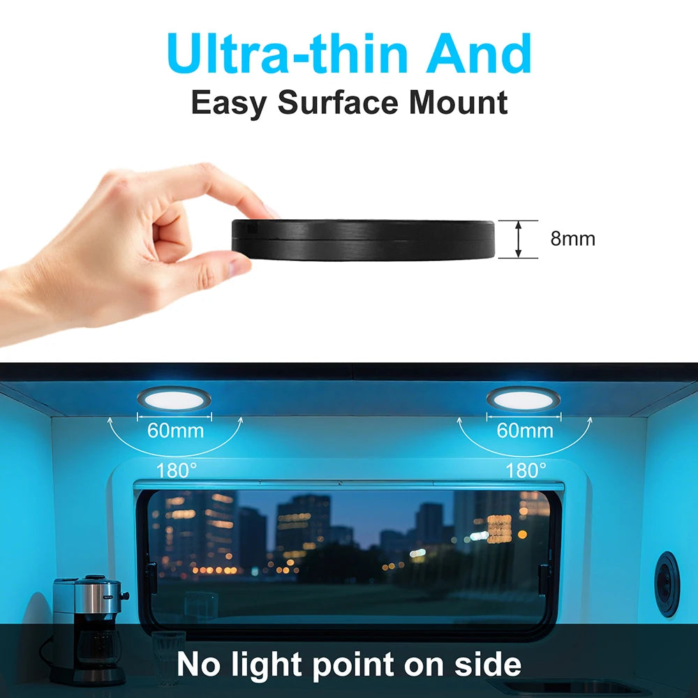 Luz RGB remota de 24 teclas para debajo de gabinete, interruptor USB de 5V, Kit de 1 2 4 6 luces, lámpara delgada para vitrina de cocina, acento de escritorio para Bar en casa