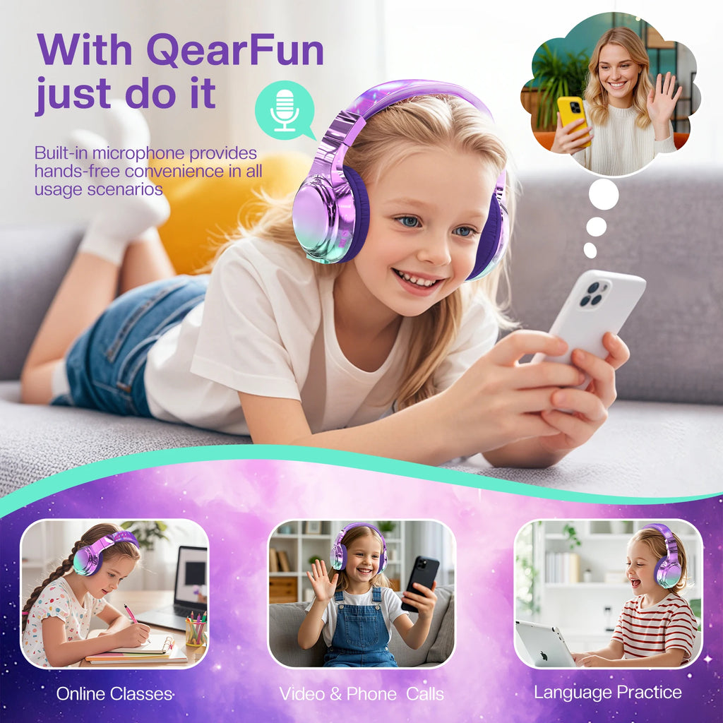 Auriculares Bluetooth Infantiles Plegables para Viajes