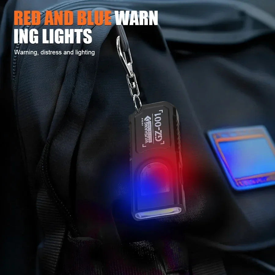 Linterna LED COB Recargable USB con Imán y Llavero - 5 Modos