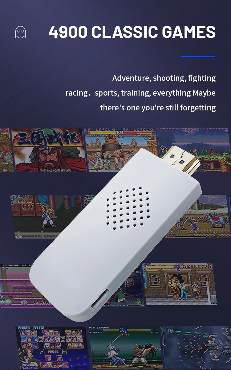 Consola de Videojuegos Retro HD SF900 con Más de 5000 Juegos Integrados, Mando de Juego para TV con 2 Controles Inalámbricos, Juego Clásico SNES
