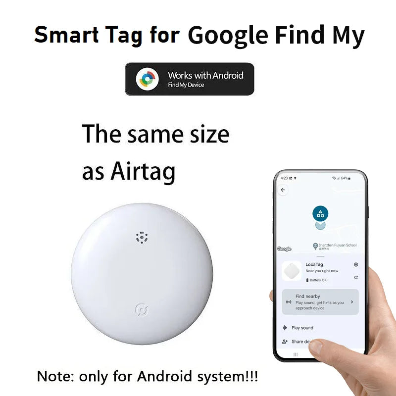 Rastreador Gps para Android e iOS, Google Find My Device, localizador de posicionamiento global, buscador inteligente de repuesto Airtag para coche, niños y mascotas