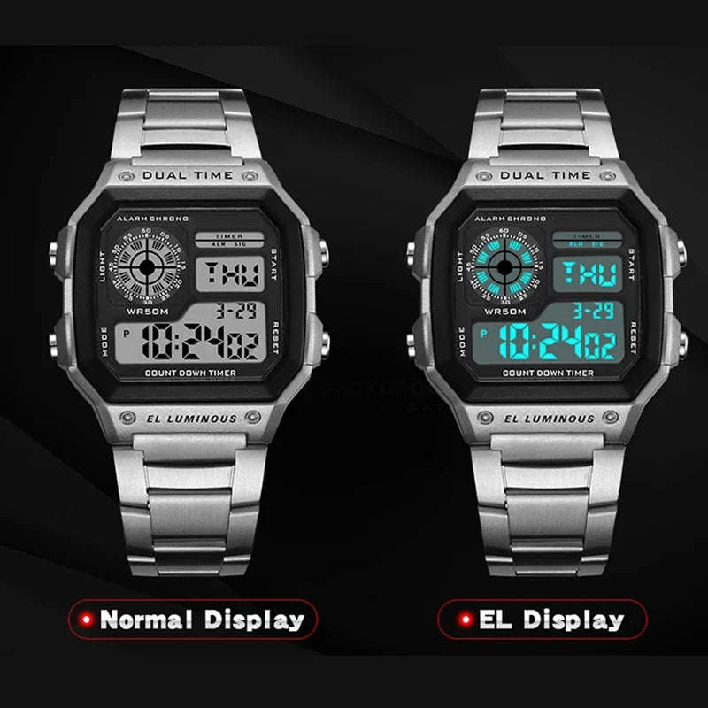 Reloj Deportivo Digital LED YIKAZE para Hombre