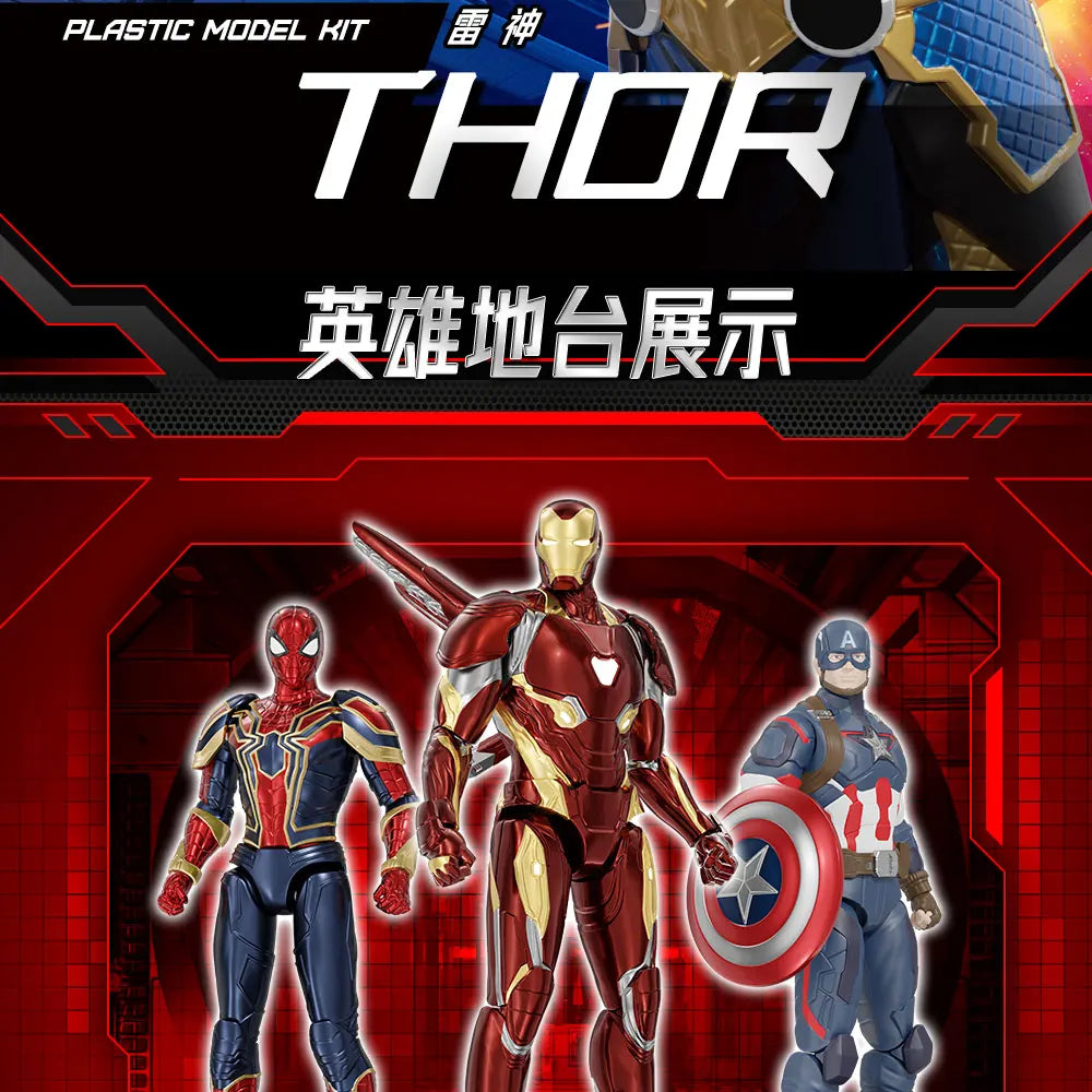 Los Vengadores Original Fondjoy Iron Man MK50 Iron Spider Thor Thanos Hulk figura de acción modelo colección de figuras móviles juguete para niños