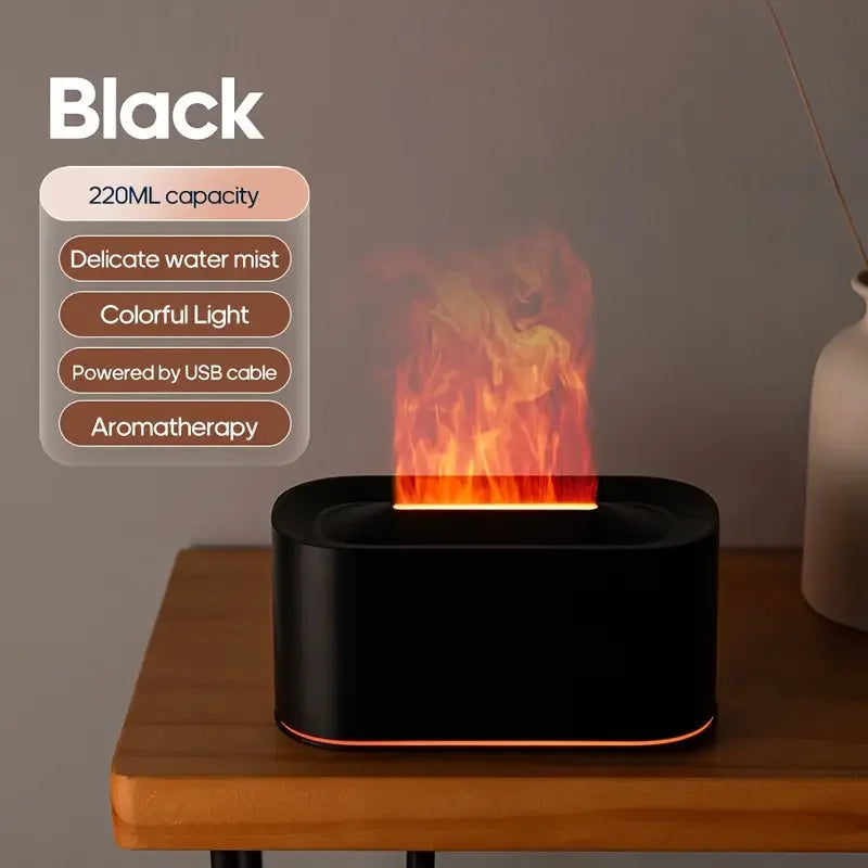 Humidificador con Llamas Coloridas y Aromaterapia
