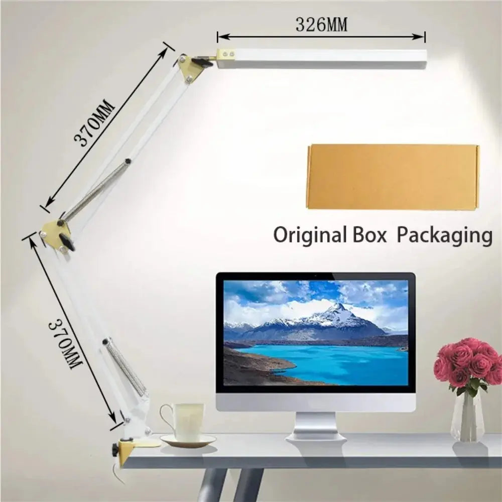Lámpara LED de Escritorio Plegable con Clip Metálico 3 Colores