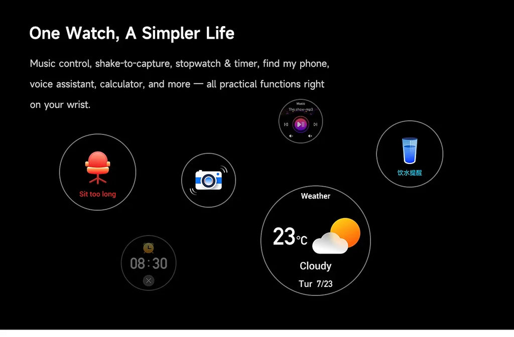 T8 Pro Reloj Inteligente AMOLED Brújula Altímetro