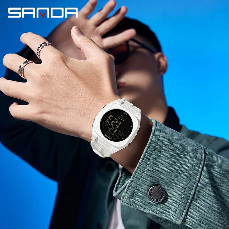 Reloj Digital SANDA 6272 para Estudiantes, Luminoso y Resistente al Agua