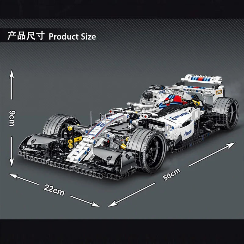 1152 piezas técnicas 023004   Coches de fórmula F1, bloques de construcción, coches de carreras deportivos, súper modelo, Kits de ladrillos, juguetes para niños, regalos