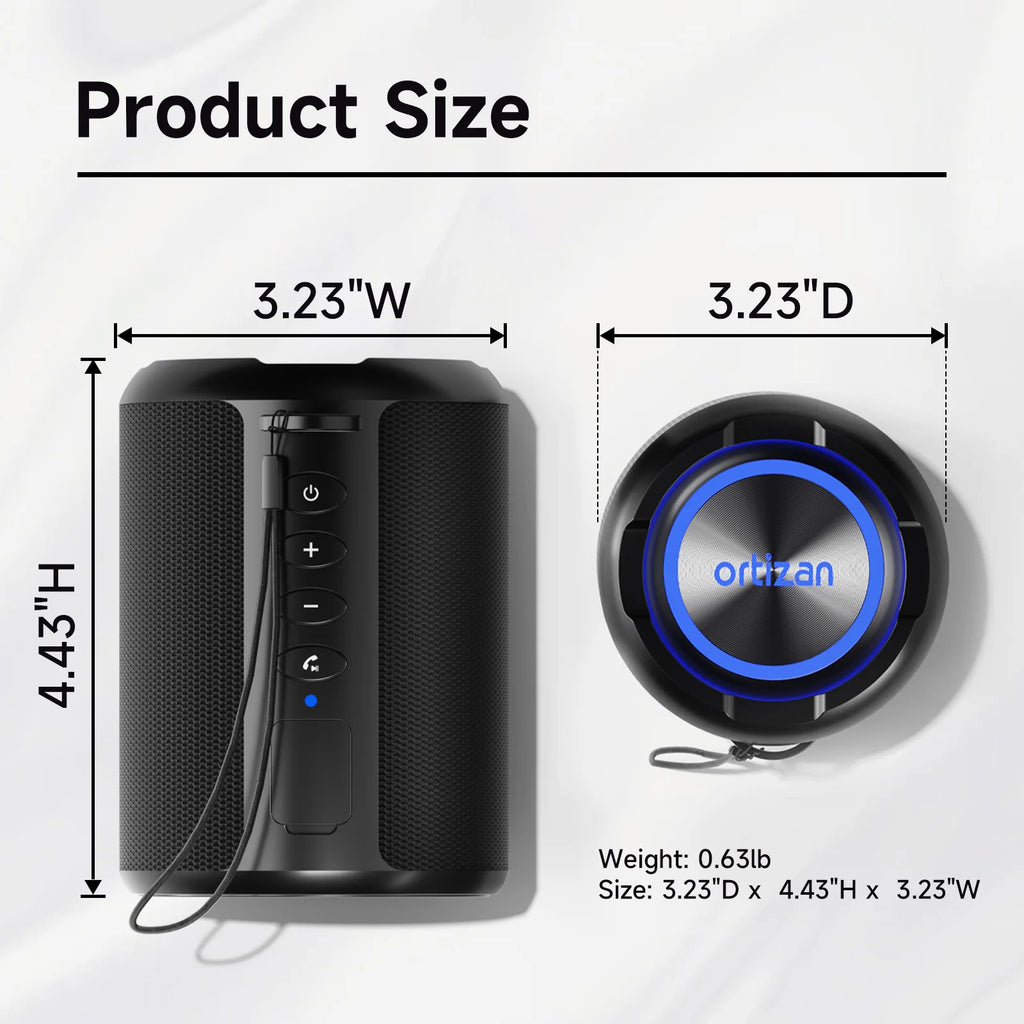 Ortizan X9S Altavoz Bluetooth Portátil 15W IPX7