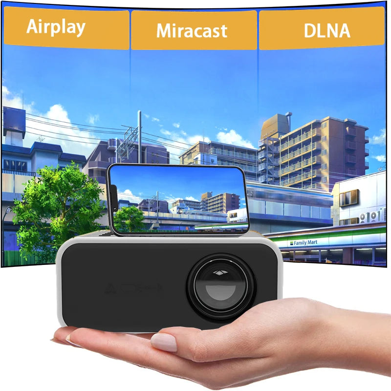 Mini proyector YT300 LED portátil, 1400 lúmenes, para oficina y hogar