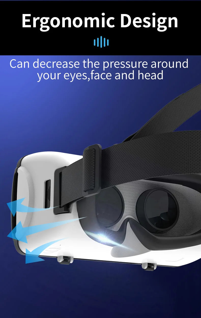 Gafas de Realidad Virtual 3D para Teléfono Móvil, Casco con Lentes para Smartphone, Dispositivo de Realidad Virtual, Visor para Celular