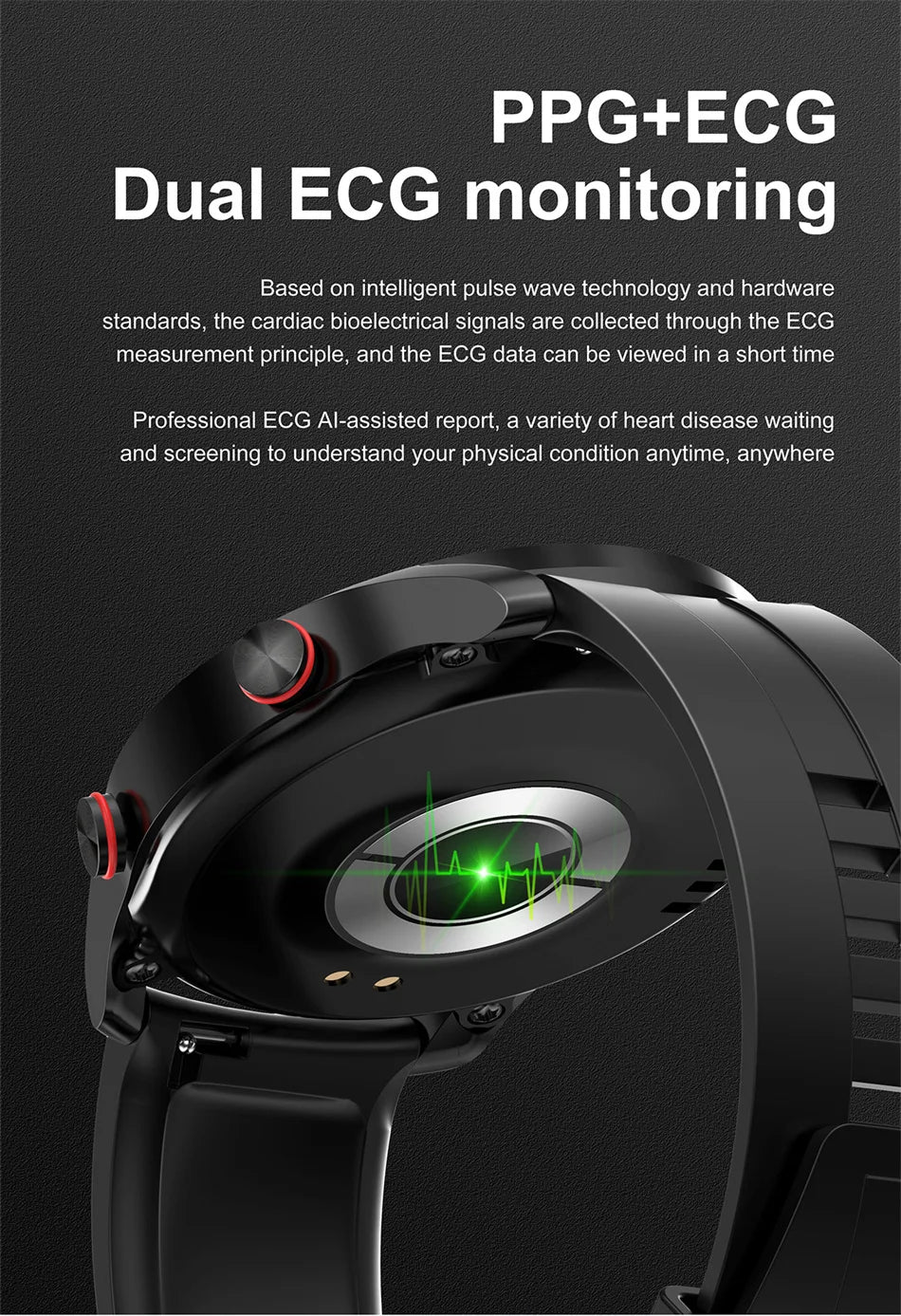Reloj Inteligente Voz AMOLED ECG+PPG Bluetooth