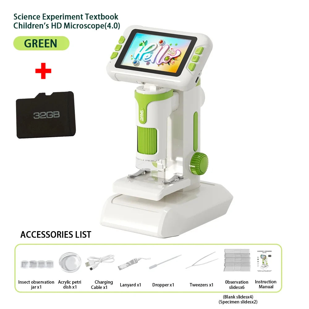 Microscopio Digital 3 en 1 1600X para Niños, Educativo